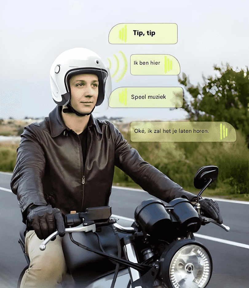 🏍️ AI Slimme Bluetooth Motorhelm – Innovatie & Veiligheid.