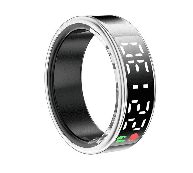 Smart Ring – Touchscreen Ring met Gezondheidsmonitoring & TikTok-bediening