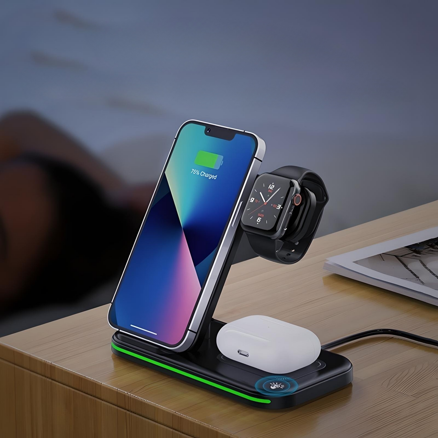 Opladen in Stijl – Multifunctionele Draadloze Lader 2025