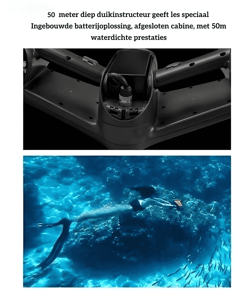 Ramsco Onderwater Sea Scooter – 480W Krachtige Duikscooter voor Snorkelen & Duiken 🌊