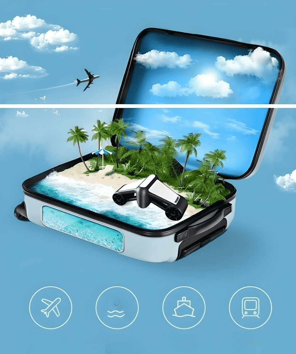 Ramsco Onderwater Sea Scooter – 480W Krachtige Duikscooter voor Snorkelen & Duiken 🌊
